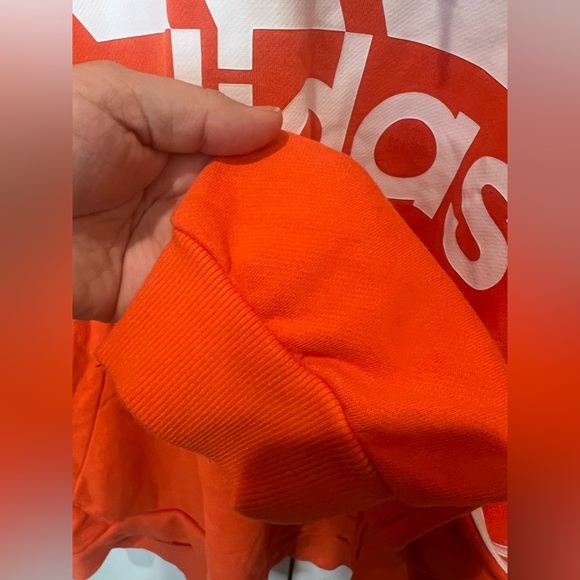 Adidas Orange Sweatshirt with Signature Stripes / Men - Picture 4 of 8
